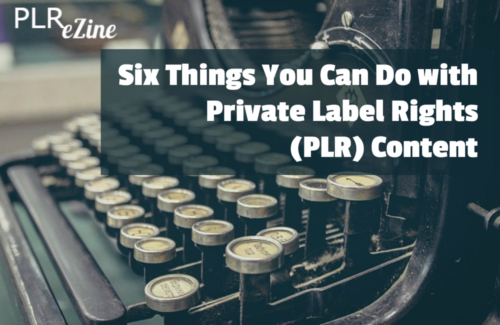 Six Things You Can Do with Private Label Rights (PLR) Content 
